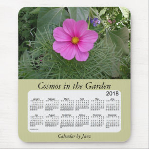 Tapis De Souris Cosmos 2018 dans le calendrier de jardin par Janz