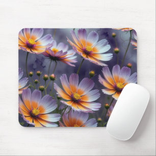 Tapis De Souris Cosmos Abstrait Orange et Violet