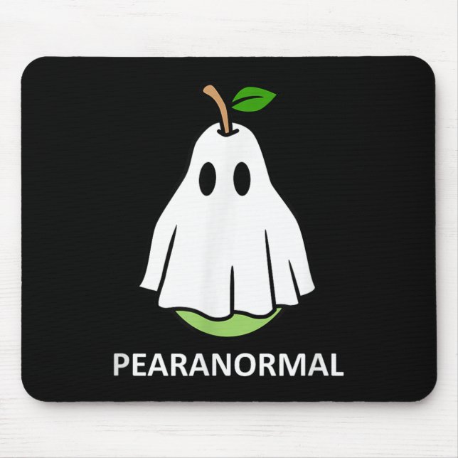 Tapis De Souris Costume de fantôme mignon paranormal poire Hallowe (Devant)