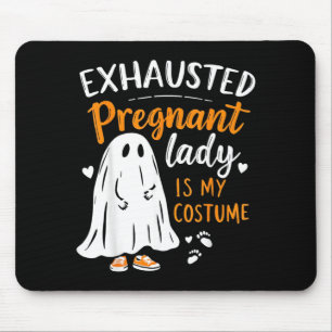 Tapis De Souris Costume de femme enceinte épuisée Maman effrayante