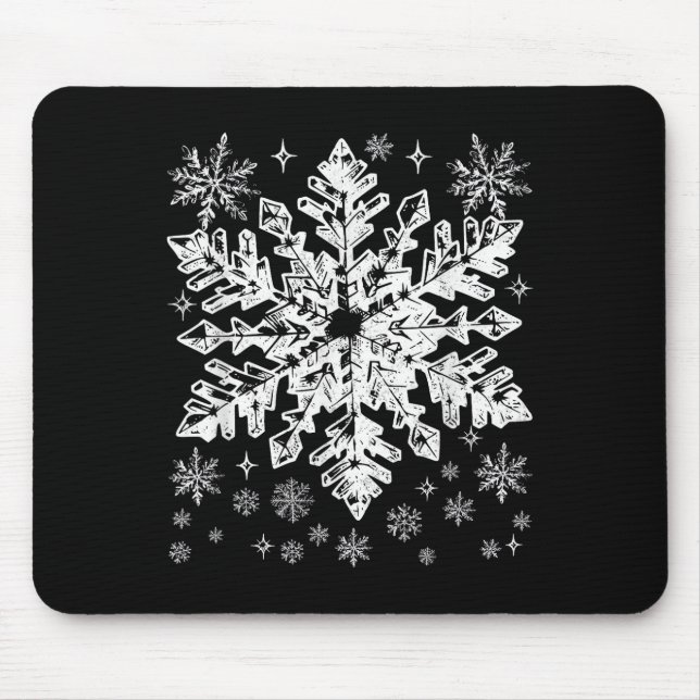 Tapis De Souris Costume de flocon de neige Hiver Noël Matching Men (Devant)