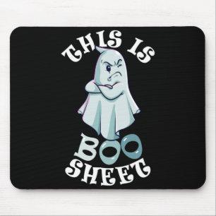 Tapis De Souris Costume de Halloween Rétro Fantôme Feuille Boo