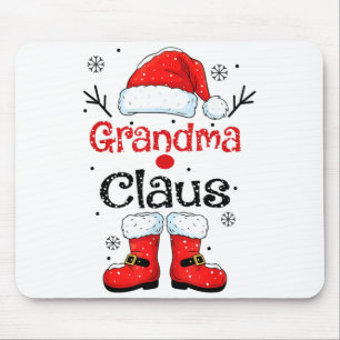 Tapis De Souris Costume de Noël de grand-mère Claus Pyjama Famille