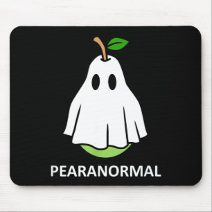 Tapis De Souris Costume de poire fantôme mignon Pearanormal Hallow