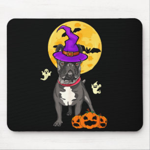 Tapis De Souris Costume de sorcière d'Halloween pour chien bouledo