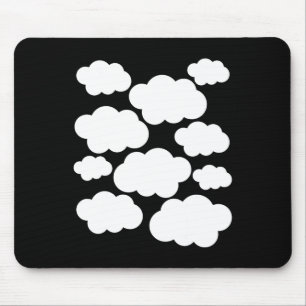 Tapis De Souris Costume d'Halloween Nuages blancs