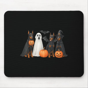 Tapis De Souris Costume d'Halloween pour Doberman Fun Doberman Hal