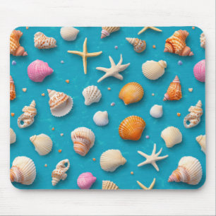 Tapis De Souris Côtière rustique - Coquillages, Poissons étoilés, 