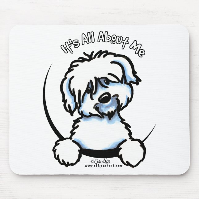 Tapis De Souris Coton de Tulear Tout sur moi (Devant)