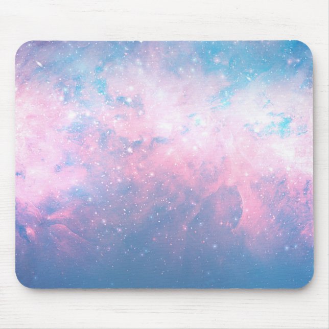 Tapis De Souris Coton rose et bleu étoilé Cosmétique bonbon Sky (Devant)