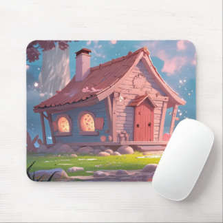 Tapis De Souris Cottage de Conte de Fées Cosy au Bord de l'Eau – F