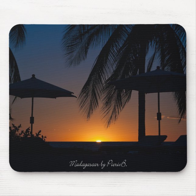Tapis De Souris Coucher de soleil à Madagascar (Devant)
