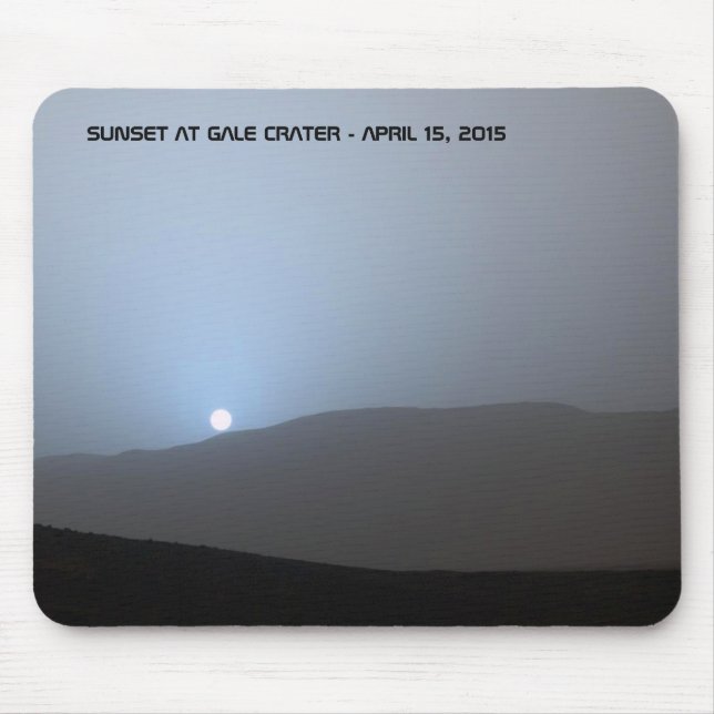 Tapis De Souris Coucher de soleil bleu martien (Devant)