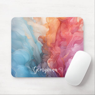 Tapis De Souris Coucher de soleil coloré personnalisé sur encre d'