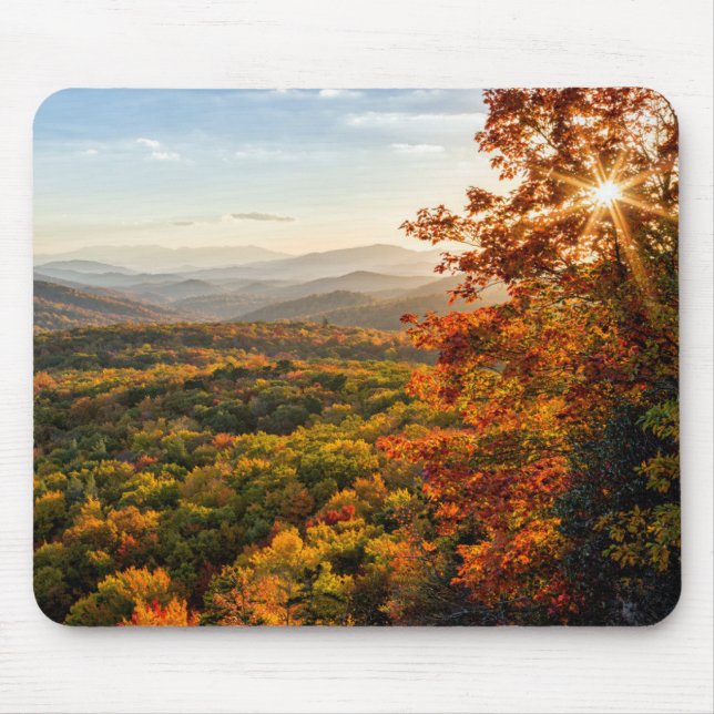 Tapis De Souris Coucher de soleil d'automne | Caroline du Nord (Devant)