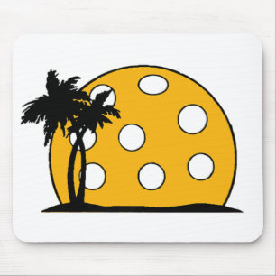 Tapis De Souris Coucher de soleil de Pickleball Beach