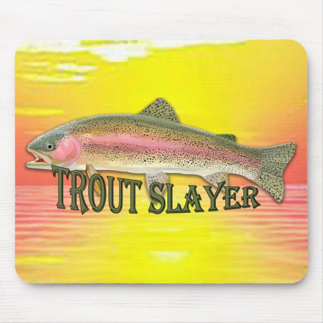 Tapis De Souris Coucher de soleil de truite arc-en-ciel (Devant)