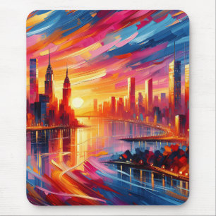 TAPIS DE SOURIS COUCHER DE SOLEIL DE VILLE