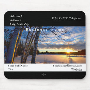 Tapis De Souris Coucher de soleil d'hiver photo Mousepad