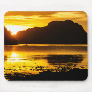 Tapis De Souris Coucher de soleil doré sur la baie