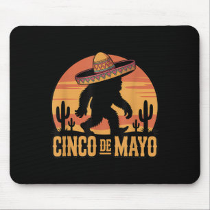 Tapis De Souris Coucher de soleil du désert de Cinco De Mayo Bigfo