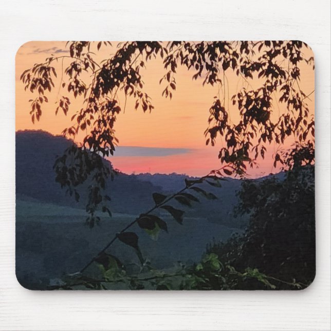 Tapis De Souris Coucher de soleil en Virginie-Occidentale (Devant)