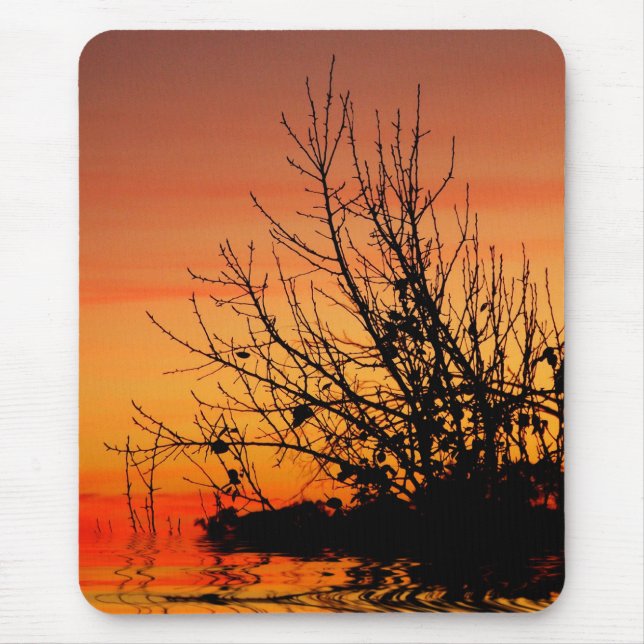 Tapis De Souris Coucher de soleil Mousepad Abstrait (Devant)