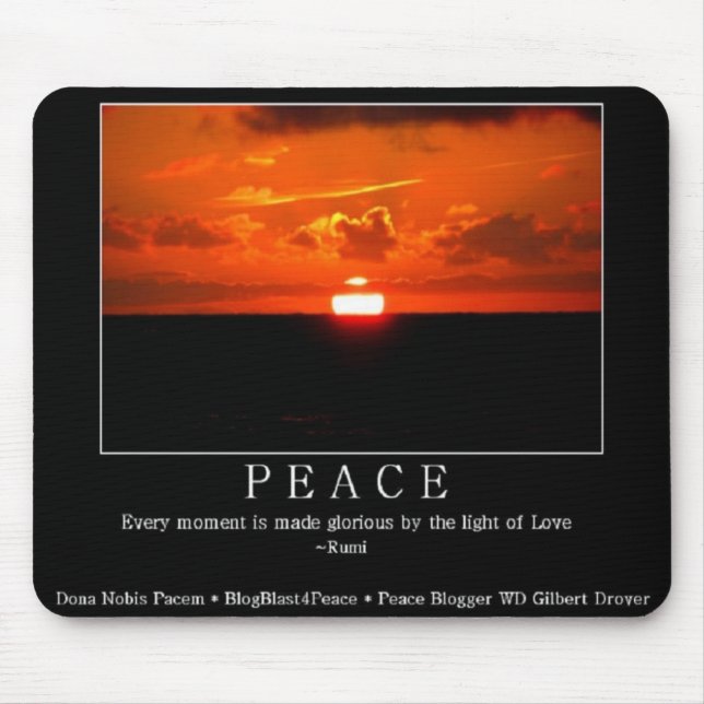 Tapis De Souris Coucher de soleil paisible Mousepad avec Citation  (Devant)