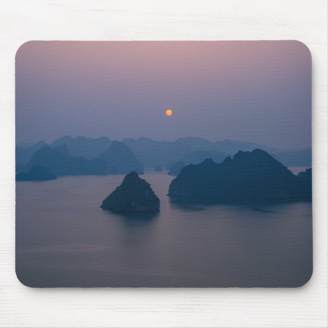 Tapis De Souris Coucher de soleil sur Halong Bay - Vietnam, Asie (Devant)