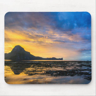 Tapis De Souris Coucher de soleil sur la baie d'El Nido