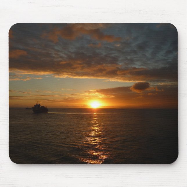 Tapis De Souris Coucher de soleil sur la mer II (Devant)