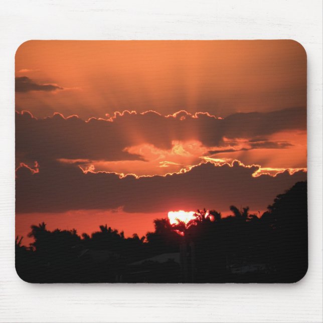 Tapis De Souris Coucher de soleil sur la souris de cuivre (Devant)