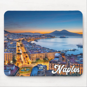 Tapis De Souris Coucher de soleil sur Naples, Italie