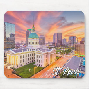 Tapis De Souris Coucher de soleil sur Saint-Louis, Missouri, États