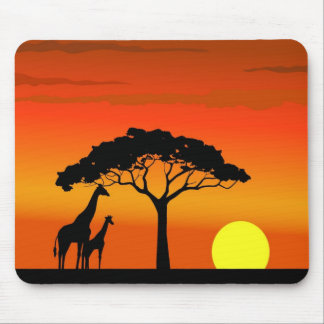 Tapis De Souris Coucher du soleil africain