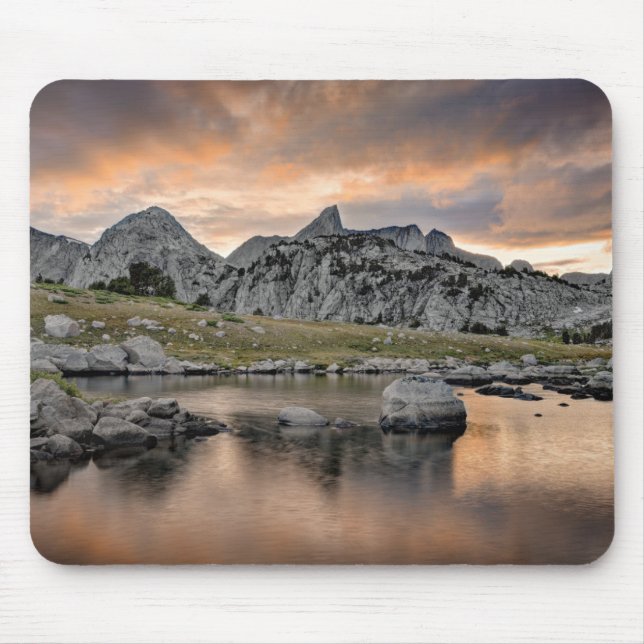 Tapis De Souris Coucher du soleil au lac pyramid (Devant)