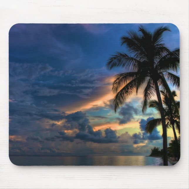 Tapis De Souris Coucher du soleil dans le paradis (Devant)