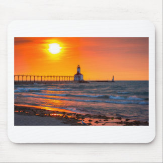 Tapis De Souris Coucher du soleil de phare