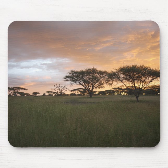 Tapis De Souris Coucher du soleil de Serengeti (Devant)