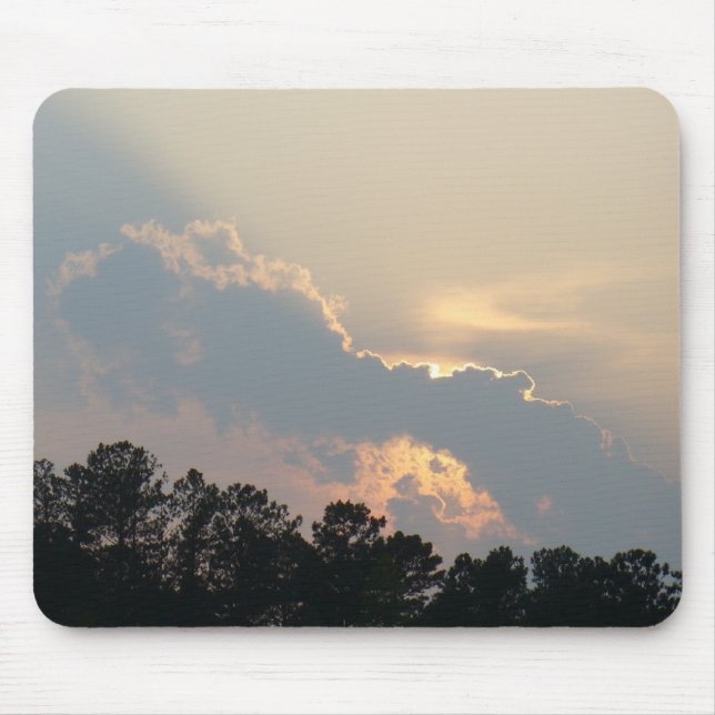 Tapis De Souris Coucher du soleil d'été derrière un nuage isolé (Devant)
