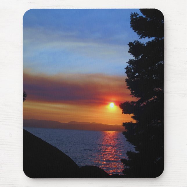 Tapis De Souris Coucher du soleil du lac Tahoe (Devant)