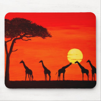 Tapis De Souris Coucher du soleil en Afrique