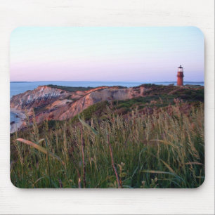 Tapis De Souris Coucher du soleil et phare Mousepad d'Aquinnah