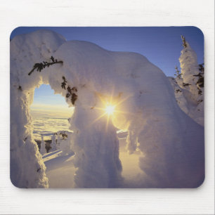 Tapis De Souris Coucher du soleil sur les Snowghosts à Big Mounta