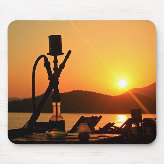 Tapis De Souris Coucher du soleil Turquie de narguilé (Devant)