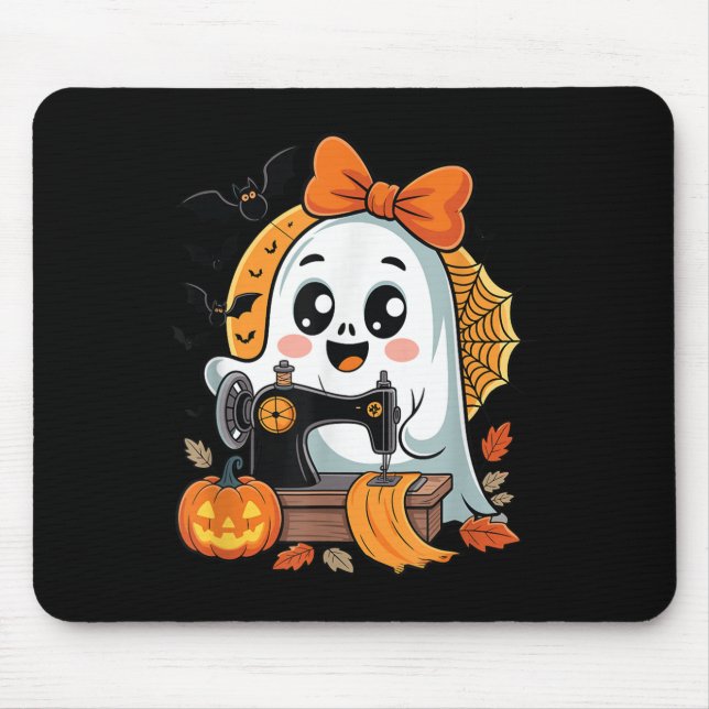 Tapis De Souris Coudre Costume Fantôme Pour Femmes Mignonne Hallo  (Devant)