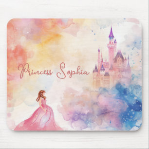Tapis De Souris Couleur d'eau rose pâle sur mesure Princess Castle