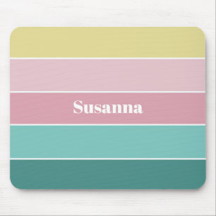 Tapis De Souris Couleur d'été personnalisée rose Bandes
