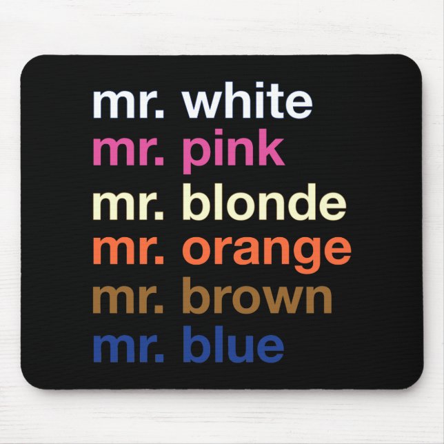 Tapis De Souris Couleurs de bandit (Devant)