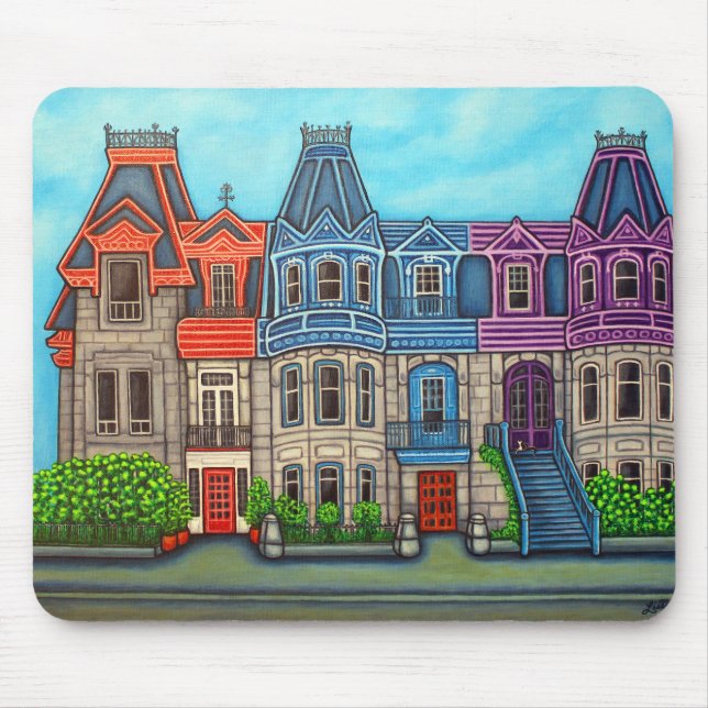 Tapis De Souris Couleurs de la souris de Montréal par Lisa Lorenz (Devant)
